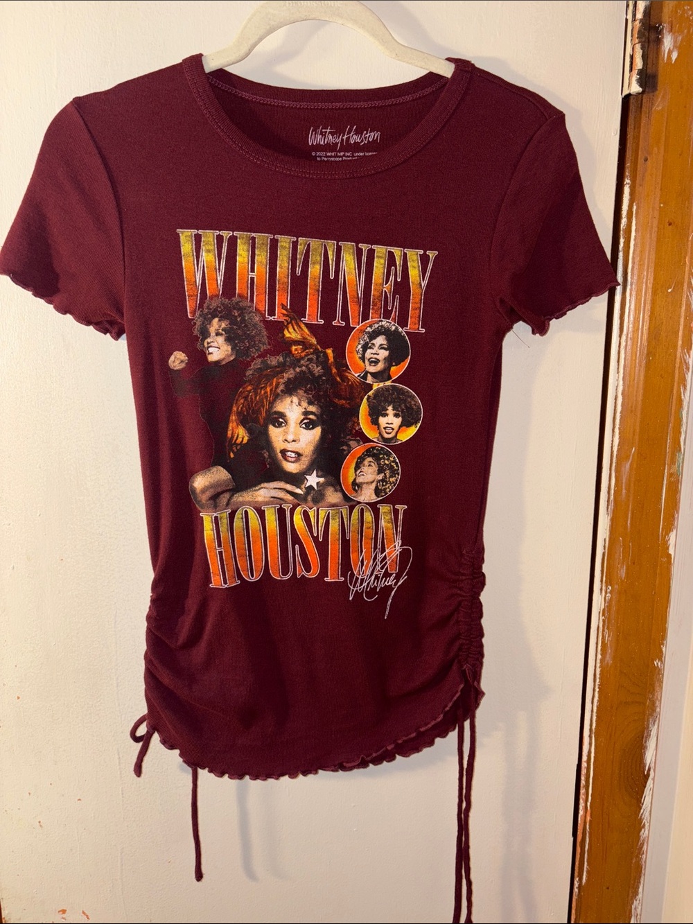 Graphic Tee — Burgundy Women’s Top